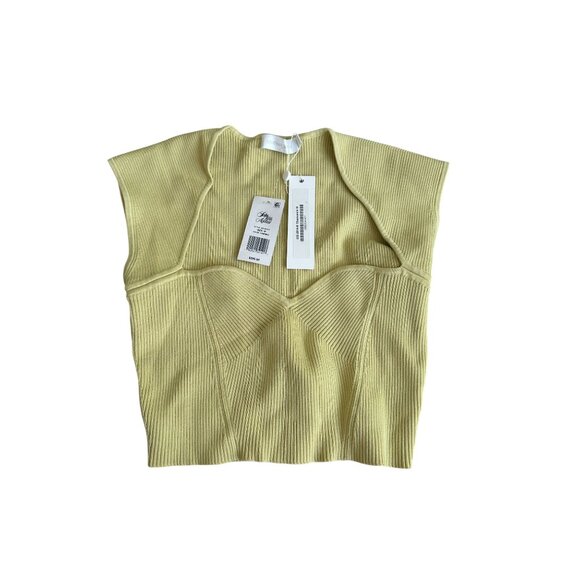 JONATHAN SIMKHAI Chamomile Ribbed Sweetheart Tank Top Size Medium NEW NWT - Picture 3 of 6